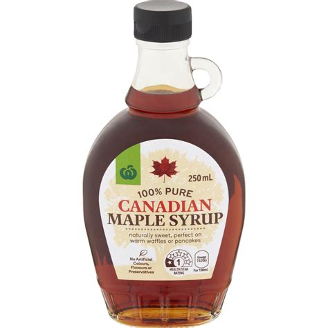 Woolworths 100% Canadian Maple Syrup 250ml | Woolworths