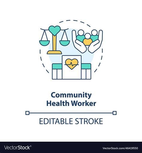 Community health worker concept icon Royalty Free Vector