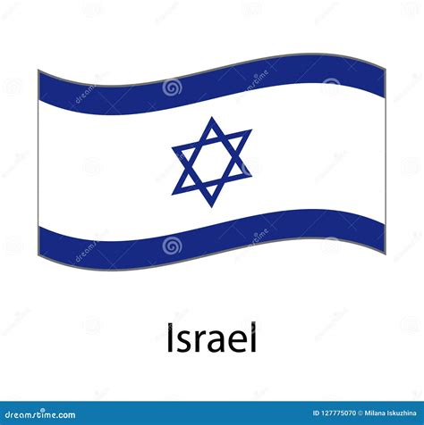 Bandeira De Israel Bandeira De Ondulação Realística Do Estado De Israel ...