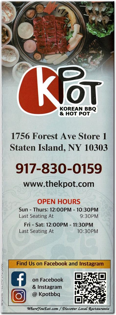 K Pot Restaurant in Staten Island / Menus & Photos