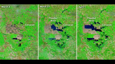 Tulare Lake: NASA Satellite images show return of long-dormant lake ...