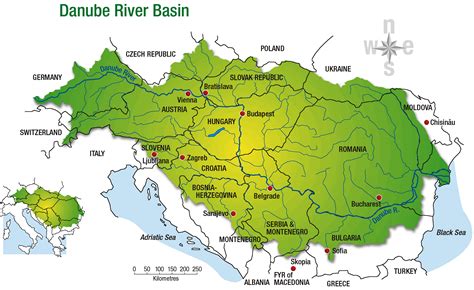 Danube River World Map