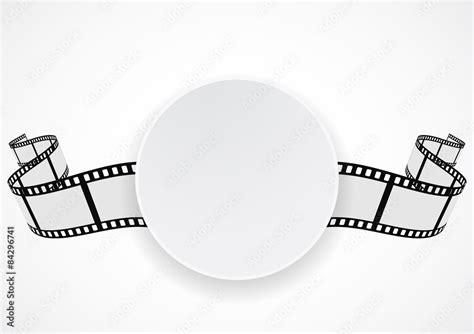 film reel strip round label banner Stock Vector | Adobe Stock