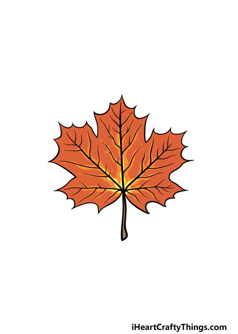 Maple Leaf Drawing - How To Draw A Maple Leaf Step By Step (2023)