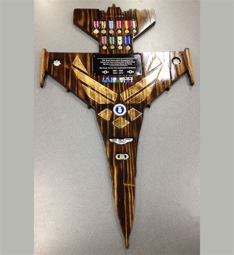 Air Force Retirement Plaque with Solid Pine