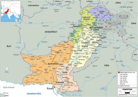 Large size Political Map of Pakistan - Worldometer