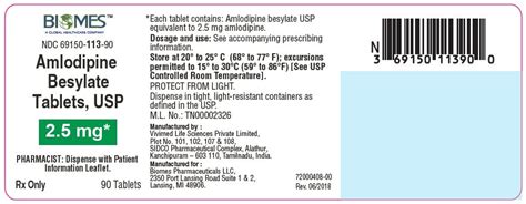 NDC 69150-115 Amlodipine Besylate Images - Packaging, Labeling & Appearance