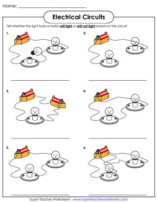 Electrical Circuits Worksheets