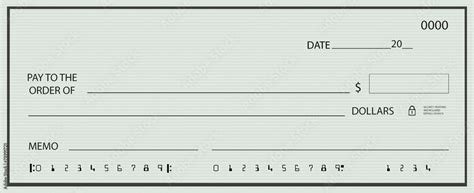 Blank cheque Stock Illustration | Adobe Stock