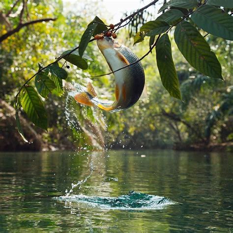 Nature inFocus on Twitter: "A Piraputanga fish makes an athletic leap ...