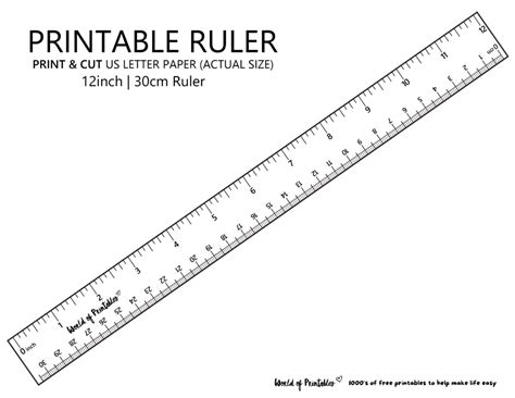 Printable Ruler With Cm And Inches