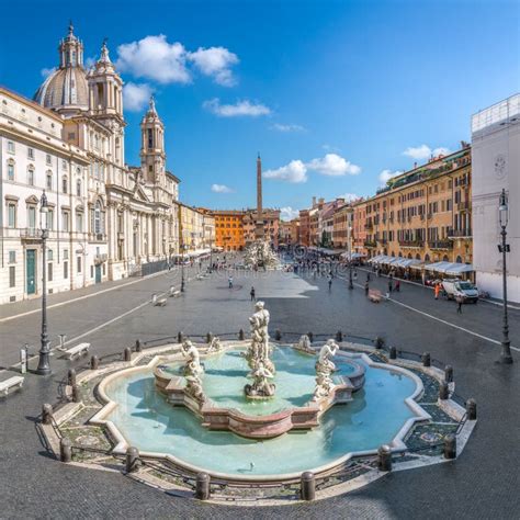 Aerial View of Navona Square, Piazza Navona, in Rome, Italy. Stock ...