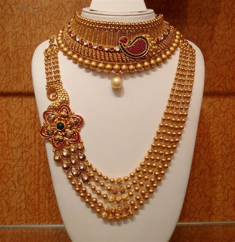 21 Traditional Gold Jewelry Set Designs For Marriage • South India Jewels