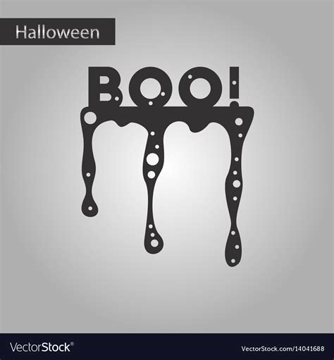 Black and white style icon halloween boo Vector Image