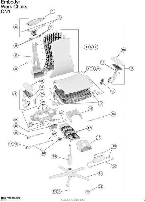 Herman miller Aeron chair parts for black chair Business & Industrial ...