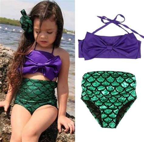 Ariel bathing suit bikini disney girls | Mermaid bikini, Mermaid ...