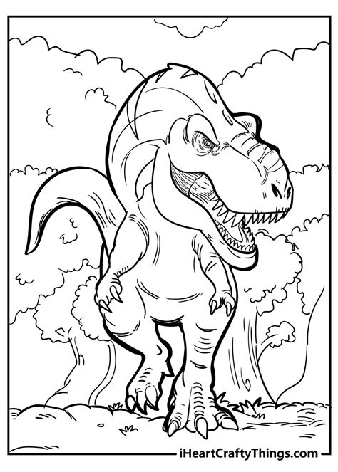 T Rex Dinosaurs Coloring Pages