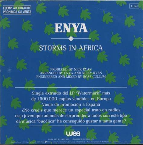 Enya Storms In Africa Spanish Promo 7" vinyl single (7 inch record / 45 ...