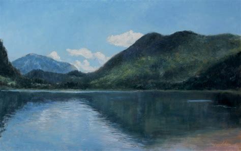 Mountain Lake - Landscape Oil Painting - Fine Arts Gallery - Original ...