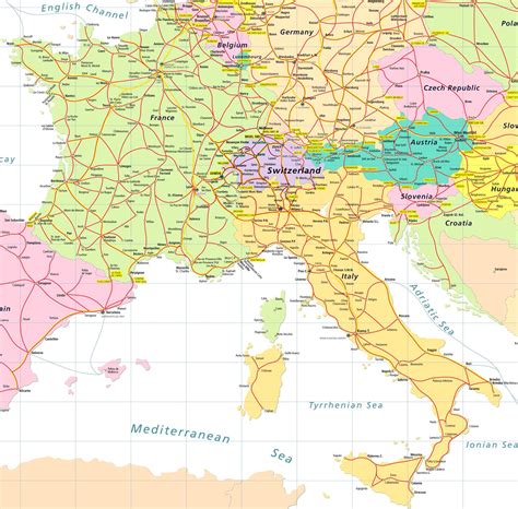 Map Of France And Italy - Share Map