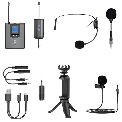 DSLR Camera Teaching UHF Wireless Microphone System Headset Mic/Stand ...