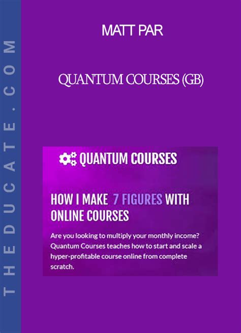 Matt Par - Quantum Courses (GB) | THEducate