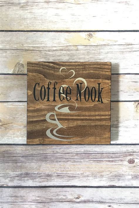 Coffee Nook Wood Coffee Lovers Sign Coffee Lovers Wood Sign | Etsy