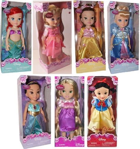 Disney Store 16 Disney Princess Toddler Doll 7 Pc. Gift Set: Ariel ...