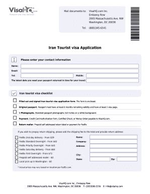 Fillable Online Iran Visa Application for Citizens of Pakistan. Iran ...