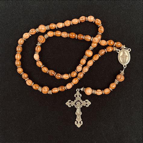 Holy Land Olivewood Rosary - DeAndrea Rosaries