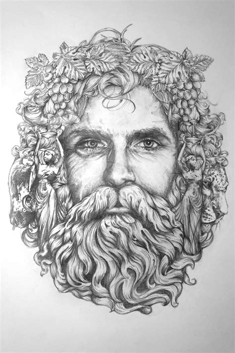 'Bacchus' - Composition Sketch V1 on Behance | Sketches, Mythology ...