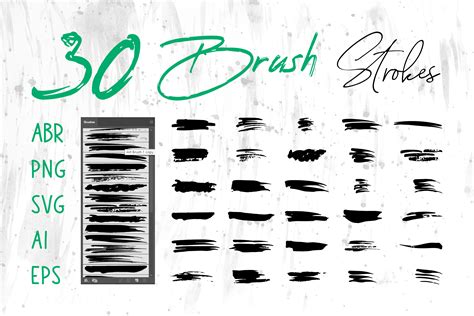 Black Grunge Brush, Photoshop Brush Set Gráfico por SadaRong · Creative ...