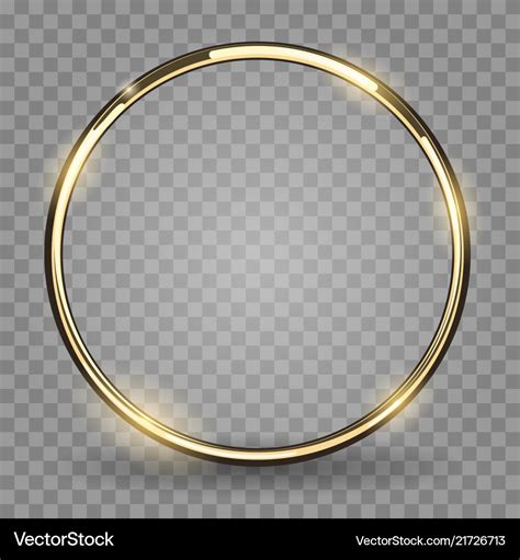 Gold ring on transparent background Royalty Free Vector