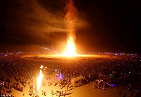 Worshipper at Burning Man Pagan Festival Dives into Flames in Shocking ...