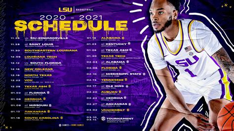 Lsu Women's Basketball Schedule Printable