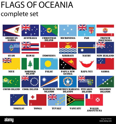 Flags of Oceania Stock Photo - Alamy