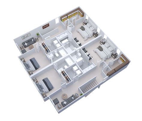 3D Floor Plans for Duplex House by The 2D3D Floor Plan Company - Architizer