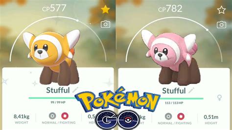 SHINY STUFFUL EVOLUTION INTO BEWEAR IN POKEMON GO ! - YouTube