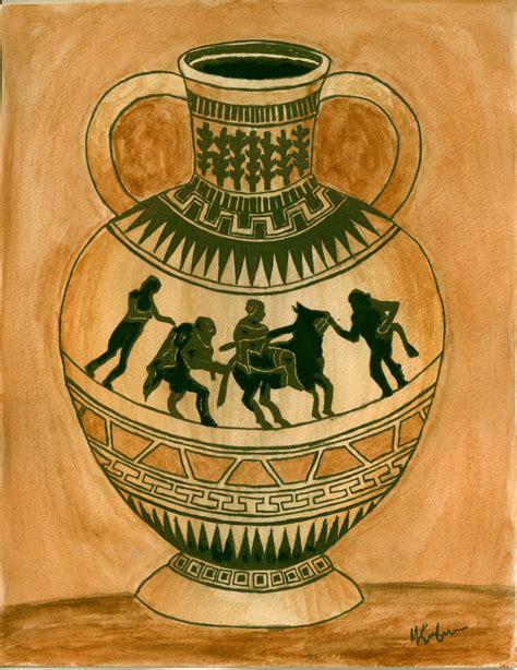 Greek Vase Drawing at GetDrawings | Free download