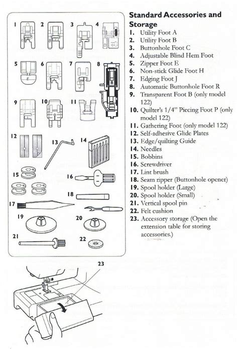 Husqvarna Viking Emerald 116 118 122 Sewing Machine Users Guide Owners ...