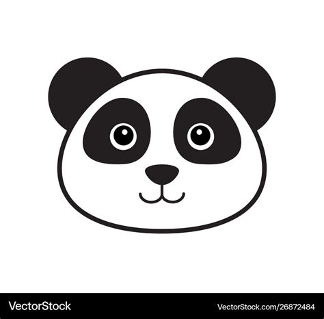 Panda Face Printable