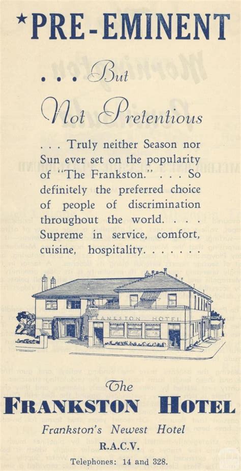 Frankston Hotel, 1949 | Hotel, Victoria australia, Historic homes