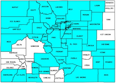 Colorado Map By Counties