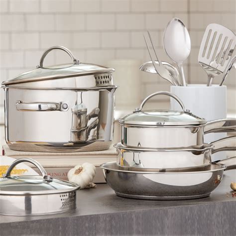 12-Pc. Stainless Steel Cookware & Utensil Set| Cookware & Kitchen ...