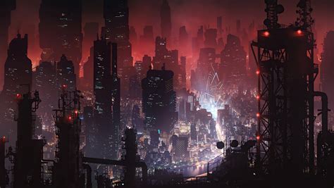 1360x768 Cyberpunk City Night View 4k Laptop HD ,HD 4k Wallpapers ...