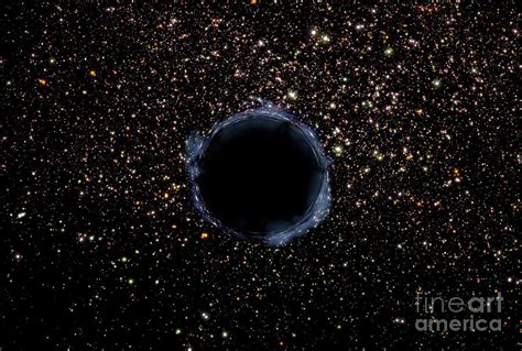 Black Hole Bending Light In Globular Cluster Photograph by Nasa/esa ...