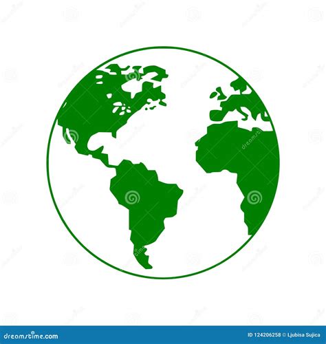 Vector Logo Globe, Earth Icon, Earth Logo on White Stock Vector ...