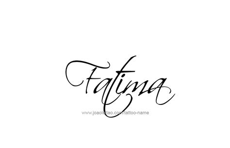 Fatima Name Tattoo Designs