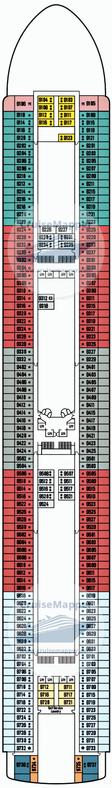 Pacific Encounter deck 9 plan | CruiseMapper