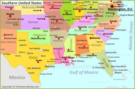 United States Southern Border Map